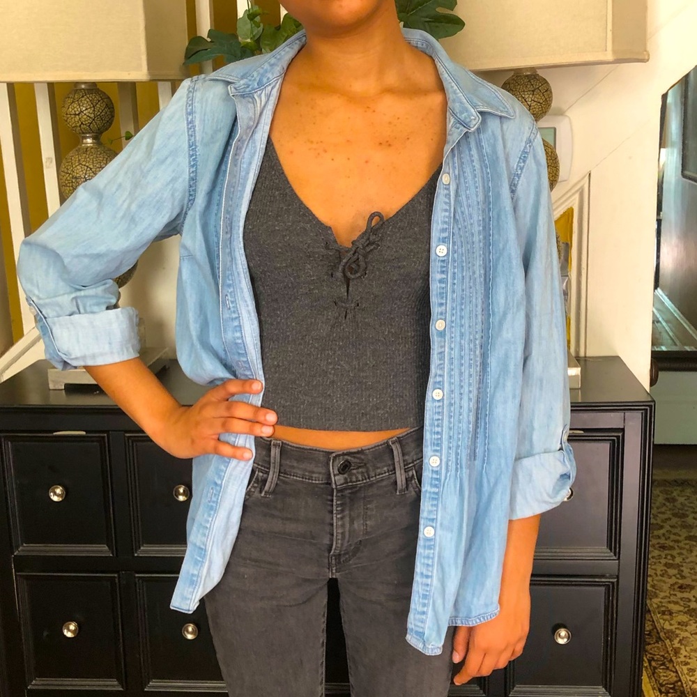 Denim button up shirt